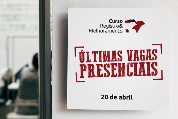 Últimas inscrições para o Curso Registro&Melhoramento da ANC