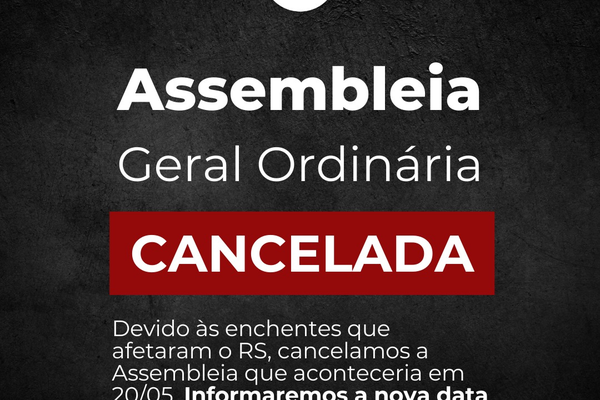 Assembleia Geral Ordinária Cancelada