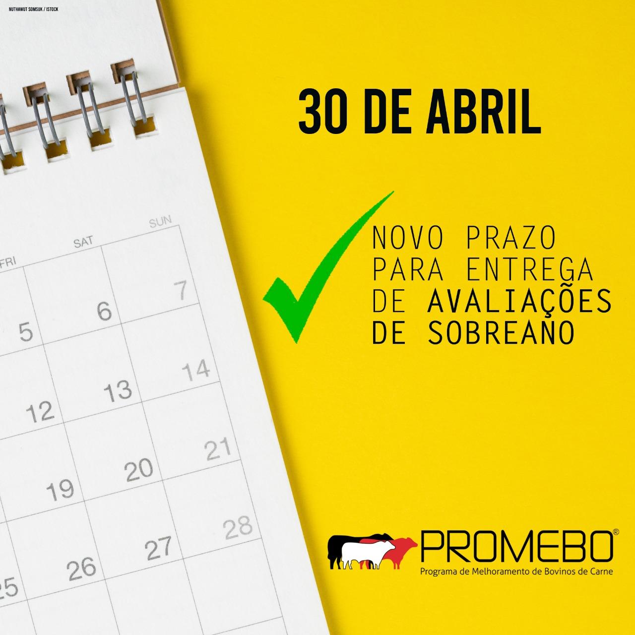 Prazo para avaliações de sobreano do Promebo termina em abril - Imagem